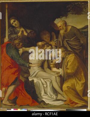 Die Wehklage über Christus. Museum: Staatliche Eremitage, St. Petersburg. Autor: Agostino Carracci. Stockfoto