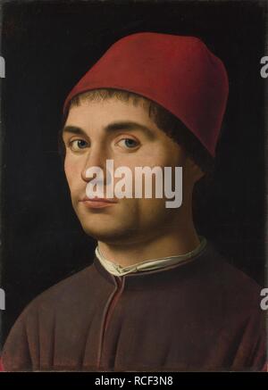 Porträt eines Mannes. Museum: National Gallery, London. Thema: MESSINA, ANTONELLO DA. Stockfoto