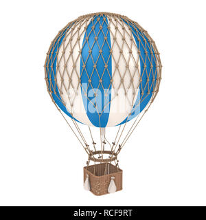 Vintage Hot Air Balloon isoliert Stockfoto