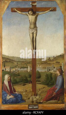 Christus gekreuzigt. Museum: National Gallery, London. Thema: MESSINA, ANTONELLO DA. Stockfoto