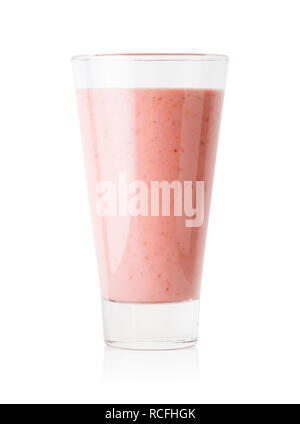 Berry Smoothie oder Joghurt im hohen Glas Stockfoto