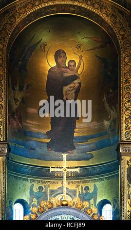 Das Fresko in der Kathedrale des hl. Wladimir von Kiew. Museum: St. Vladimir's Cathedral, Kiew. Autor: Vasnetsov, Viktor MIKHAYLOVICH. Stockfoto