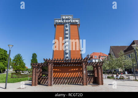 Staffelung Haus mit Name der Stadt Bad Salzuflen, Deutschland Stockfoto