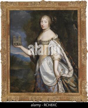 Portrait von Maria Theresia von Spanien (1638-1683), Königin von Frankreich und Navarra. Museum: private Sammlung. Autor: BEAUBRUN, Charles. Stockfoto