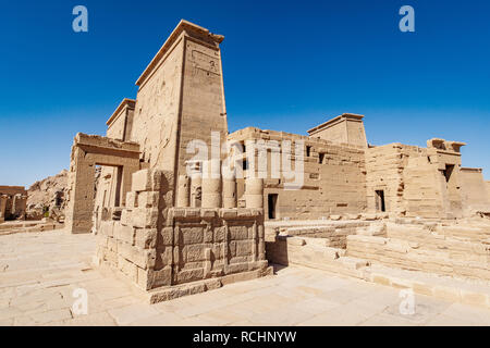 Die Philae Tempel gebaut von der alten ägyptischen Zivilisation auf dem Nil in der Nähe von Aswan Ägypten Stockfoto