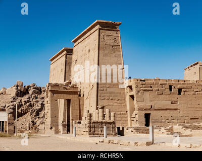 Ägyptens antiken Tempel von Philae Stockfoto