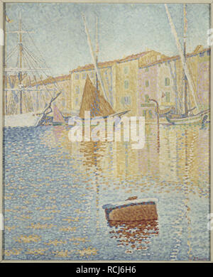 Rote Boje (La Bouée rouge). Museum: Musée d'Orsay, Paris. Autor: Signac, Paul. Stockfoto