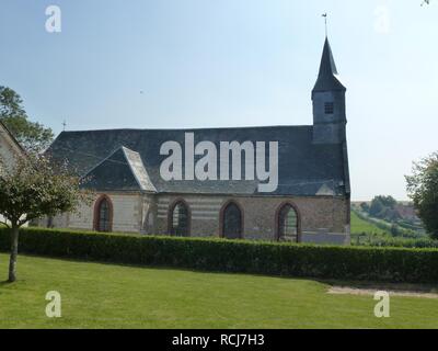 Alembon (Pas-de-Calais) église Saint-Pierre. Stockfoto