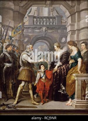 Die Sendung des Regency (Marie de Medici Zyklus). Museum: Musée du Louvre, Paris. Autor: RUBENS, Pieter Paul. Stockfoto