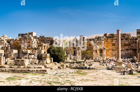 Ruinen des Jupiter Tempel in Baalbek, Libanon Stockfoto