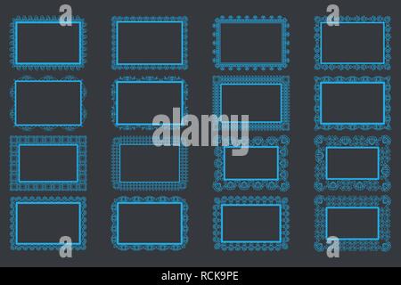 Elegante Spitzenborte Frames Laser geschnitten Stock Vektor