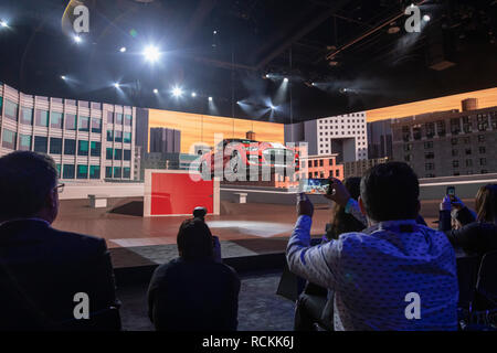 Detroit, Michigan - Ford stellt die 2020 Shelby GT500 Mustang auf der North American International Auto Show. An über 700 PS, es ist die Mos Stockfoto