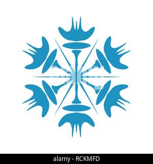Isolierte Schneeflocke Form Stock Vektor
