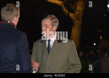 Nacht der sinnvollen Abstimmung im Parlament 15. Januar 2019. Stockfoto