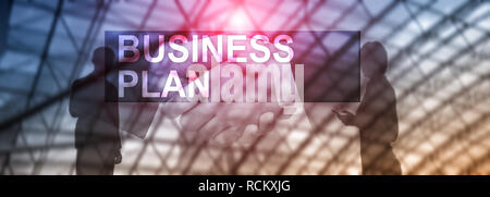 Double Exposure Business Plan und Strategie Konzept. Stockfoto