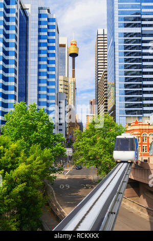 Monorail, Sydney, New South Wales, Australien, Stockfoto