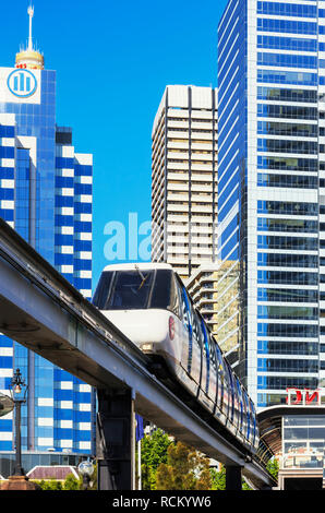 Monorail, Sydney, New South Wales, Australien, Stockfoto