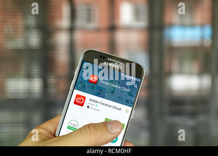 MONTREAL, KANADA - Juli 15: Adobe Creative Cloud App auf S7. Die app ist ein Software-as-a-Service Angebot von Adobe Systems, dass die Nutzer den Zugang t Stockfoto