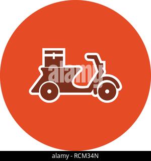 Vektor Lieferung Motorrad Symbol Stock Vektor