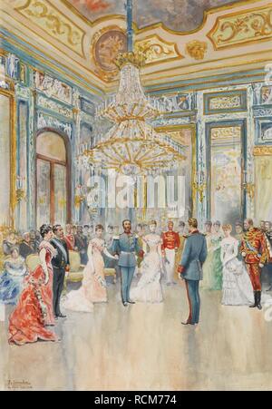 Die Hochzeit von Prinz Ludwig Ferdinand von Bayern, der Infantin Maria de la Paz von Spanien am 2. April 1883. Museum: private Sammlung. Autor: Comba y García, Juan. Stockfoto