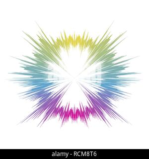Farbe Explosion. Vector Illustration. Abstrakte Explosion auf weißem Hintergrund Stock Vektor