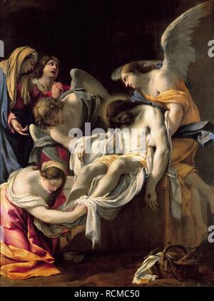 Die Grablegung Christi. Museum: Musée du Louvre, Paris. Autor: VOUET, Simon. Stockfoto