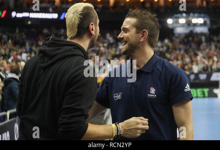 Berlin, Deutschland. 15. Jan 2019. Trainer adjungierten Guillaume Gille (Frankreich) während der IHF Männer Wm 2019: Gruppe A handball Match zwischen Deutschland und Frankreich am 15. Januar 2019 in der Mercedes-Benz Arena in Berlin, Deutschland - Foto Laurent Lairys/DPPI Credit: Laurent Lairys/Agence Locevaphotos/Alamy leben Nachrichten Stockfoto