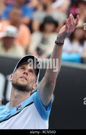 Melbourne Park, Melbourne, Australien. 16 Jan, 2019. Australian Open Tennis, Tag 3; Andreas Seppi aus Italien in Aktion gegen Nikoloz Basilashvili von Georgia Credit: Aktion plus Sport/Alamy leben Nachrichten Stockfoto