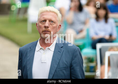 Melbourne, Australien. 16 Jan, 2019. Tennis: Grand Slam, Australien öffnen. Boris Becker, Leiter des Men's Tennis im Deutschen Tennis Federation, ist in Melbourne Park entfernt. Credit: Frank Molter/dpa/Alamy leben Nachrichten Stockfoto