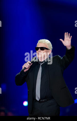 Berlin, Deutschland. 12 Jan, 2019. HEINO, Saenger, Singen, Gesang, Konzert, Performance, Show, der chlagerchampions - Das große Festival der Besten" am 12.01.2019 im Velodrom Berlin, | Verwendung der weltweiten Kredit: dpa/Alamy leben Nachrichten Stockfoto