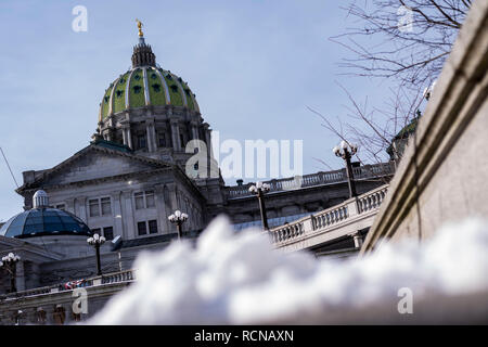 Harrisburg, USA. 15. Januar, 2019. Pennsylvania State Capitol Building. Chris Baker Evens/Alamy Leben Nachrichten. Stockfoto