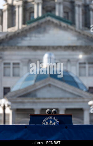 Harrisburg, USA. 15. Januar, 2019. Pennsylvania State Capitol Building. Chris Baker Evens/Alamy Leben Nachrichten. Stockfoto