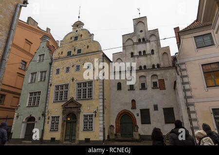 Drei Brüder Häuser in Riga Stockfoto