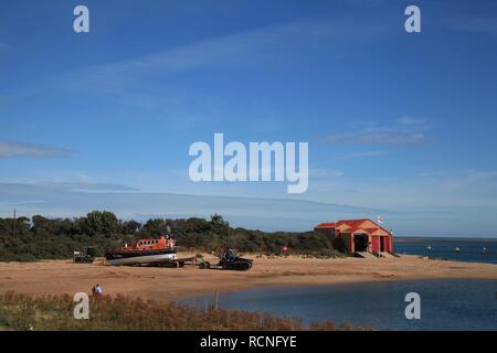 Wells-next-the-Sea und Rettungsboot Rettungsboot Station Norfolk 2018 Stockfoto