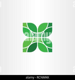 Eco Green Symbol logo Elements verlässt abstrakt Design Stock Vektor