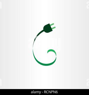 Netzstecker Eco Green Symbol logo Vektor Stock Vektor