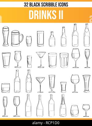 Schwarzen Symbole/Icons auf Lounge. Dieses Icon Set ist perfekt für kreative Menschen und Designer, die das Thema Bar und Cocktails in Ihrer grafischen müssen d Stock Vektor