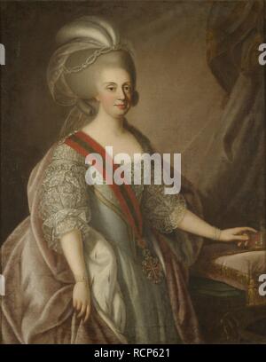 Königin Maria I. von Portugal (1734-1816). Museum: PALÁCIO NACIONAL DE QUELUZ. Autor: TRONI, Giuseppe. Stockfoto