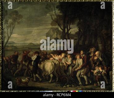 Die erste Furche. Museum: Staat A Puschkin-Museum für bildende Künste, Moskau. Autor: GREUZE, JEAN-BAPTISTE. Stockfoto