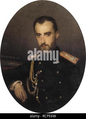 Portrait of Grand Duke Nicholas Mikhailovich von Russland (1859-1919). Museum: Staatliche Eremitage, St. Petersburg. Autor: Etlinger (Eristova), Maria Vasilyevna. Stockfoto