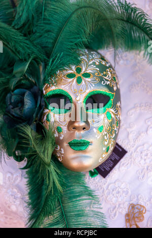 Venezianische Maske, Karneval von Venedig. Italien Stockfoto