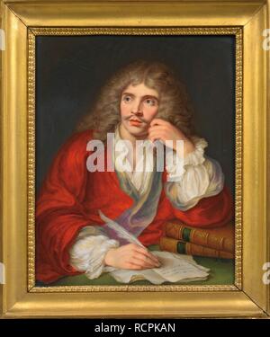 Porträt des Autors Moliére (1622-1673). Museum: private Sammlung. Autor: Perlet, Aimée. Stockfoto