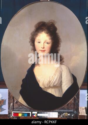 Portrait von Königin Louise von Preußen (1776-1810). Museum: Staatliche Eremitage, St. Petersburg. Autor: Tischbein, Johann Friedrich August. Stockfoto