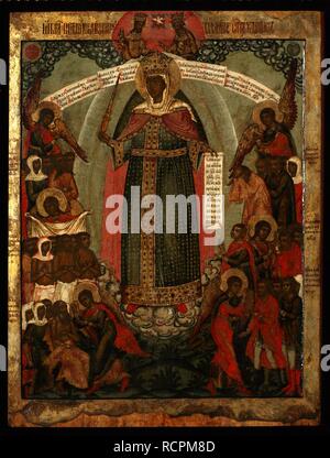 Die Mutter Gottes, der Freude, der Trauer. Museum: private Sammlung. Thema: russische Ikone. Stockfoto