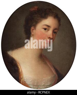 Portrait von Louise Anne de Bourbon (1695-1758), Mademoiselle de Charolais. Museum: private Sammlung. Autor: Carriera, Rosalba Giovanna. Stockfoto