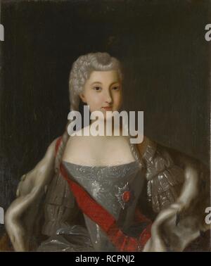 Portrait der Prinzessin Anna Leopoldovna (1718-1746), der Zar Iwan VI Mutter. Museum: Staatliches Museum für Architektur, Geschichte und Kunst, Wladimir. Autor: anonym. Stockfoto