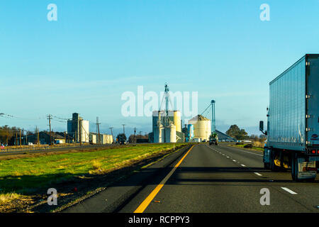 Ein Reis Processing Facility in Nord Kalifornien USA Stockfoto