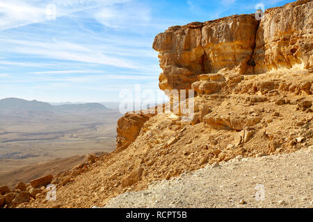 Makhtesh Ramon Krater in Israel. Stockfoto