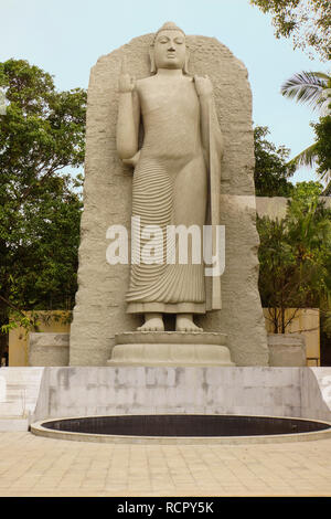 Buddha Statue stehend, Cinnamon Gardens; Colombo, Sri Lanka Stockfoto