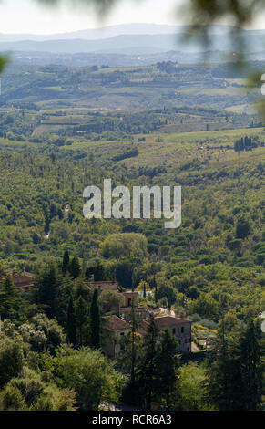 Der Chianti Region Luftaufnahme, Toskana, Italien Stockfoto